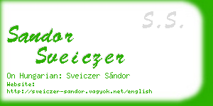sandor sveiczer business card